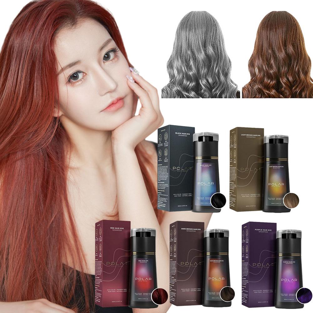 Hair Care Natural Ingredients - 200ml Color Washing Hair Dye Shampoo,