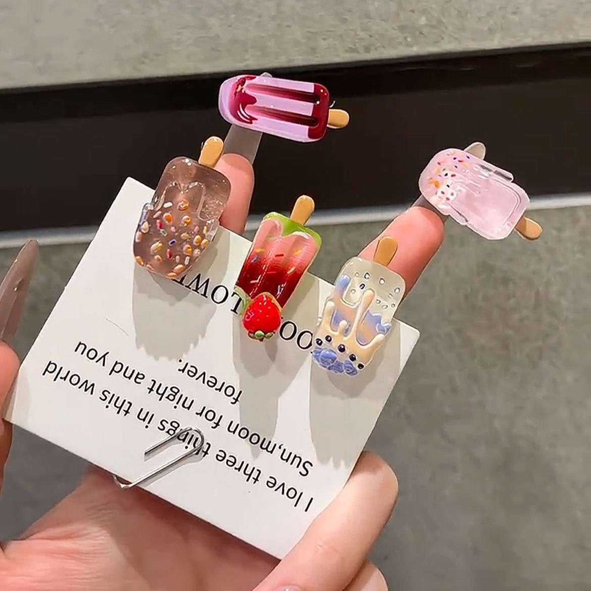 5PCS Mini Ice Cream Hair Clips - огляд і ціна Hair Care Lotion