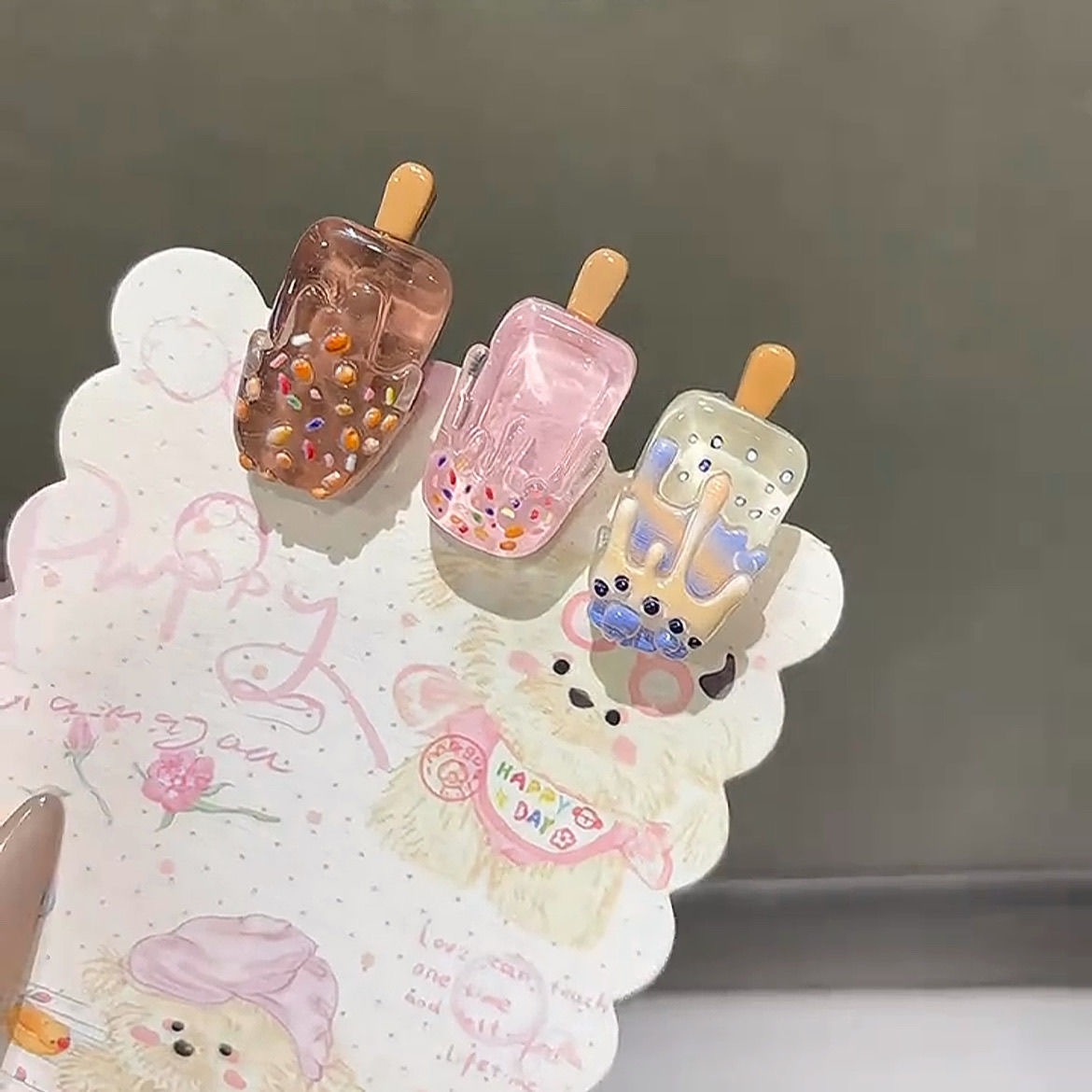 5PCS Mini Ice Cream Hair Clips - огляд і ціна Hair Care Lotion