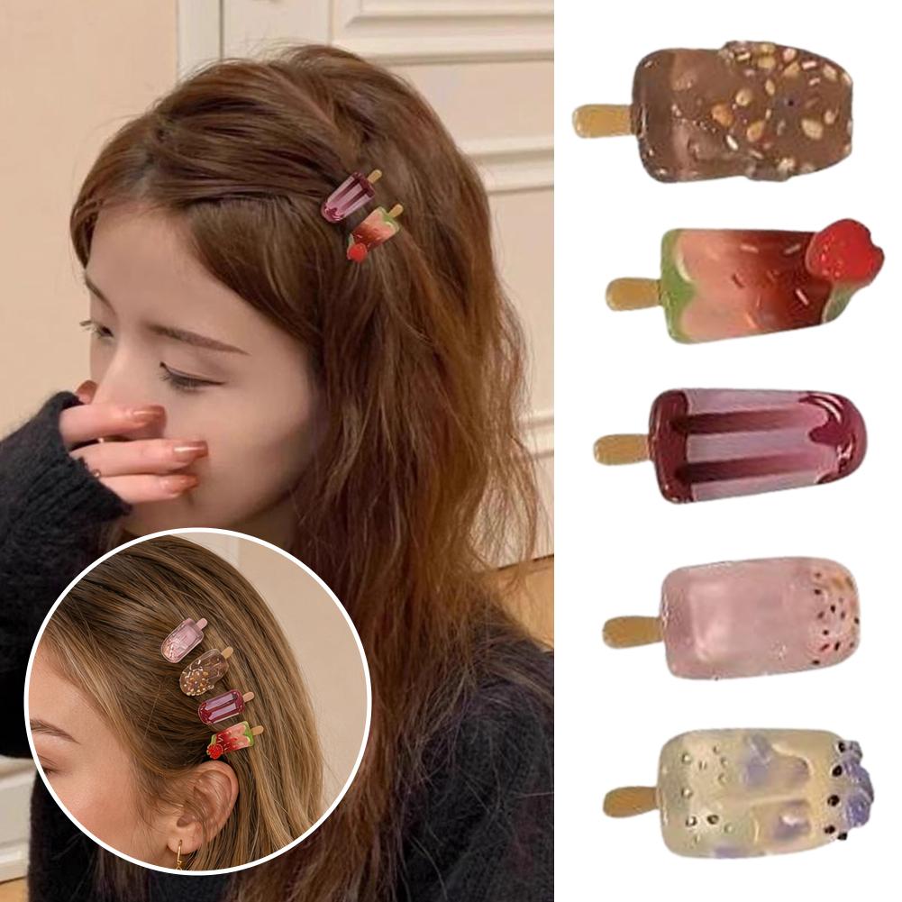 10Pcs Ice Cream Hair Clips Set - огляд і ціна Hair Care Lotion
